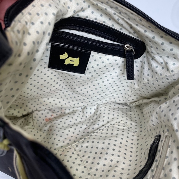 Radley London black nylon crossbody yellow terrier tag abstract print - Picture 6 of 7